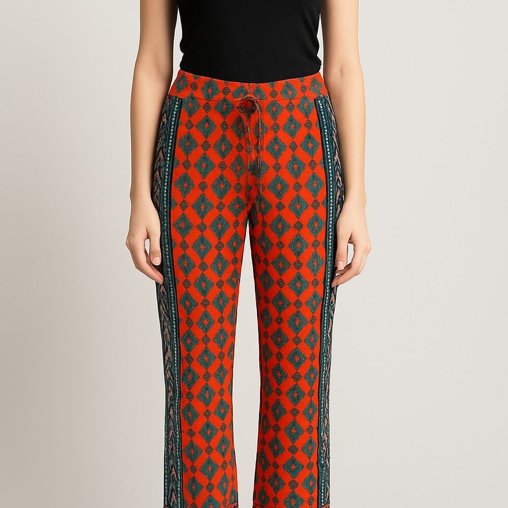 Lucy & Laurel Boho Print Pants